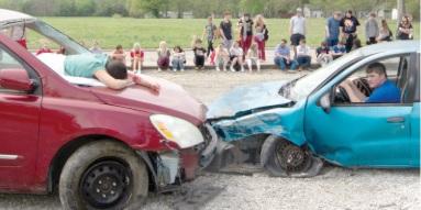 Mock car crash leaves chilling story
