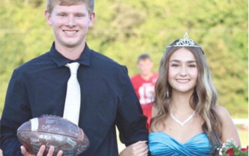 Baxter Springs Homecoming royalty coronation took place Friday night, September 12 during the football game against Afton. Joshua Beeler was named King and Kloey Bowman was crowned Queen. Baxter crushed Afton 40-8. Photo by Taylor Cox, BHS senior.