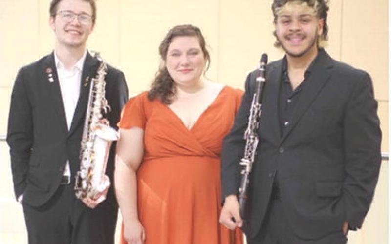 Ramirez-Perez in the “Rising Stars” concert at Pittsburg State University. The three students won the Concerto Aria Competition. Courtesy photo. Hurtado, saxophonist from Galena will join Sara Flesner and Alex