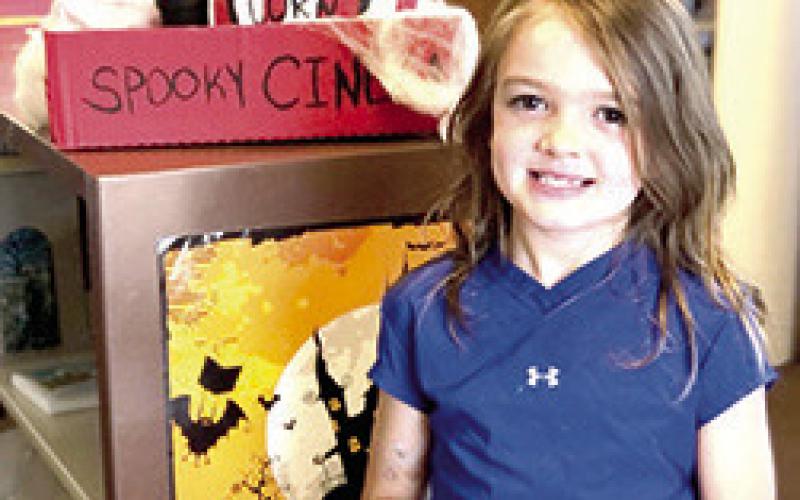 Olivia Lake was the winner of the Johnston Public Library annual Pumpkin Decorating Contest. She was in the ages six-11 year old category. Becca Webb was the winner in the ages 12-18 category. She was not present.