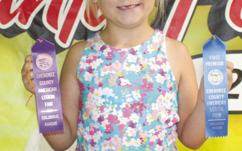Ribbons awarded to entrants at annual pre-fair foods show