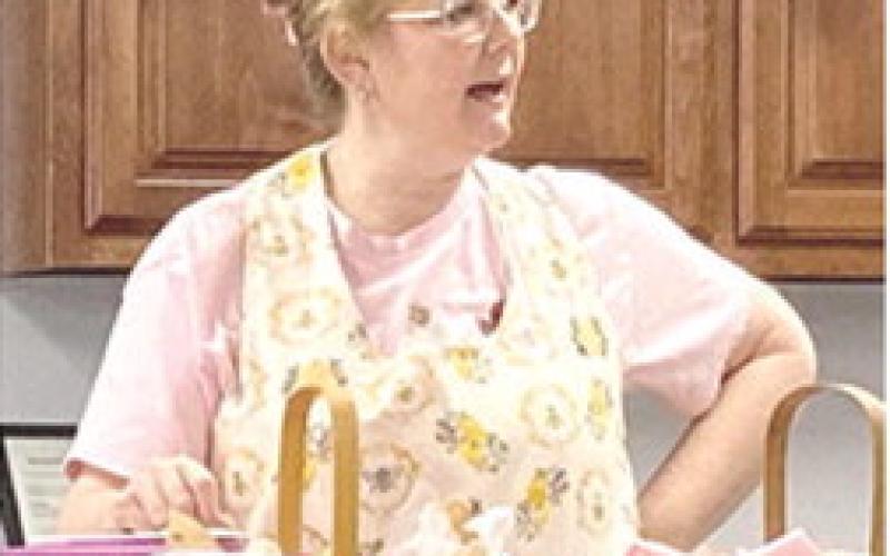 Naomi Goforth spoke to the Sheridan Homemakers about the benefits of milling one’s own flour. Courtesy photos.