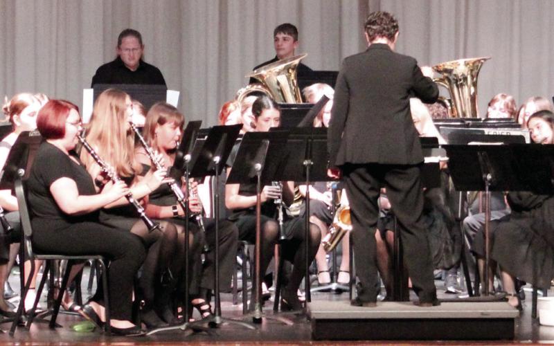 Columbus High School Titan band performs Spring Concert