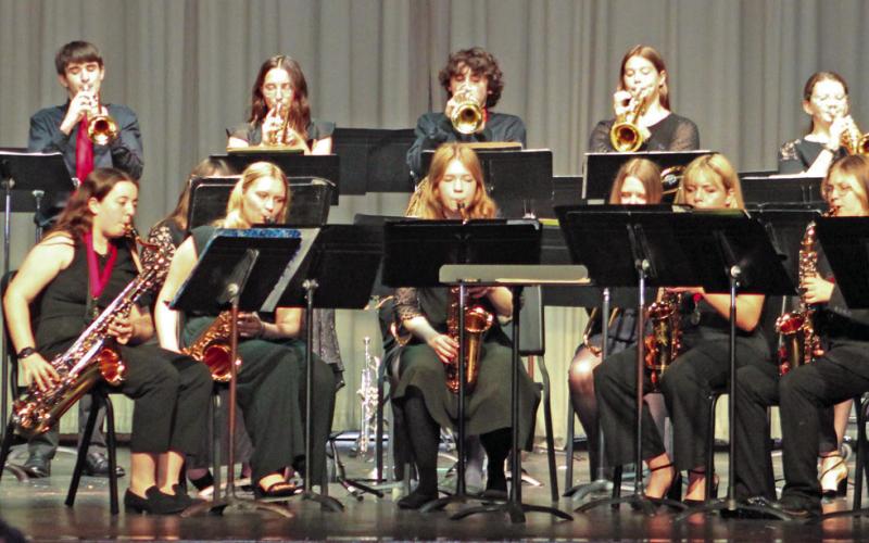 Columbus High School Titan band performs Spring Concert