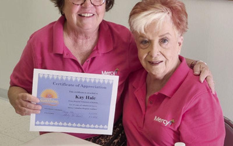 Hale honored for ten years with Auxiliary