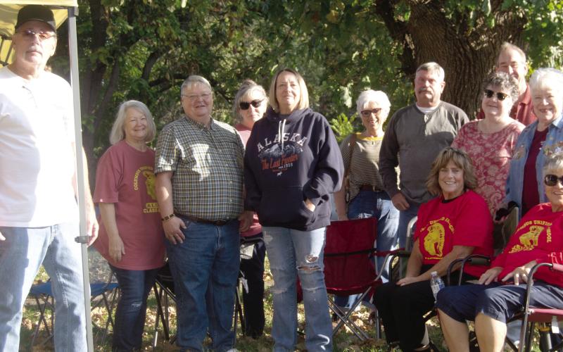 Members of the Class of 1975 held a reunion over the Columbus Day Weekend. Those attending included Kim Mayhood, Cathy Card Wagoner, Rick Coble, Carole Moore, Bonnie Palmer Holly Capron, Bennie Capron, Barbara Kirk, Andrea Houser, Mike Roark, Jeane Crain Johnson and Nancy Evans. Courtesy photo.