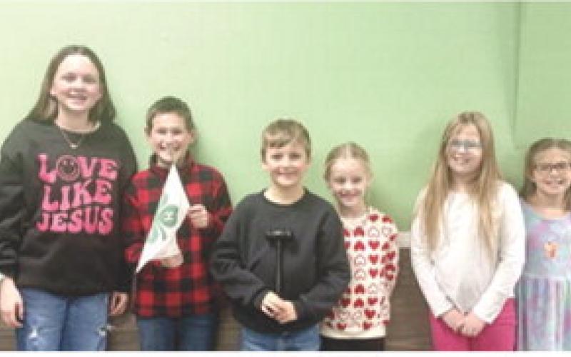 Eight members of the Lone Elm Beavers were present at this month’s meeting. Left to right are Violet Huddleston, Hadley Holmes, Gunner Burton, Sawyer Studebaker, Amyx Evans, Layla Melton, Olivia Webber, and Aurora Ogle. Courtesy photo.
