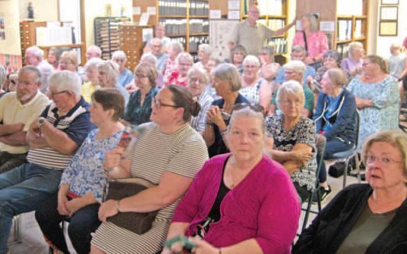An overflow crowd attended the Orphans Train program held in the Cherokee County Genealogical -Historical Society room of the Columbus