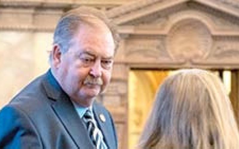 Kansas Senate Vice President Tim Shallenburger, R-Baxter Springs, failed to convince Senate colleagues to block a proposal to use state tax dollars to make a $50 million low-interest loan to Yingling Aviation, a Wichita company controlled by a Florida venture capital firm. (Photo by Sherman Smith/Kansas Reflector)