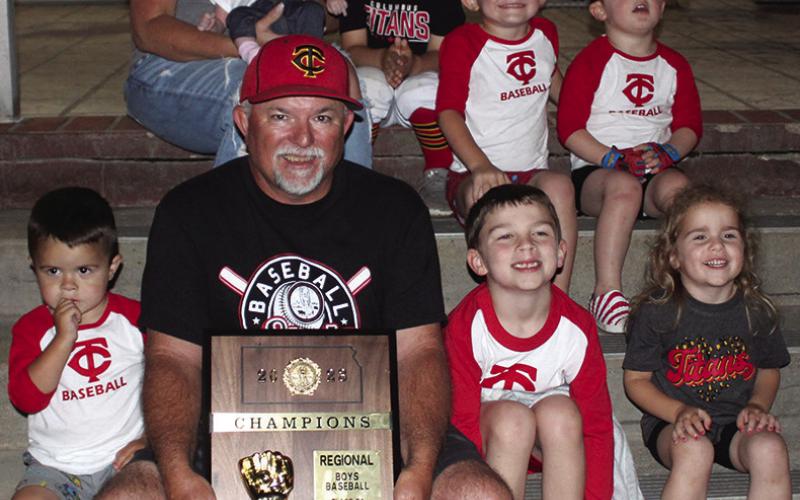 Columbus Titan Baseball Coach Mick Tedlock and his wife Joy won’t have a lot of free time in his retirement from the high school diamond. They have plenty grandkids to follow in their sports careers to help occupy their time.