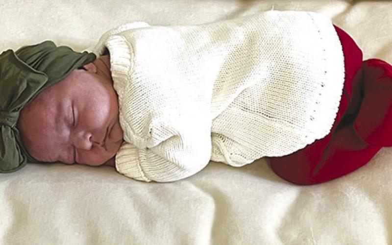 Grace Carroline Hodgson was born November 8 at Freeman Hospital in Joplin, Mo. She joins sister Paislee Kay and brother James Tripp. Her parents are Travis and Tera Hodgson. Courtesy photo.