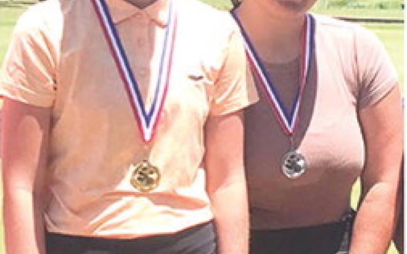 Cali Carpino was top medalist with a nine-hole total of 42 and Fallon Smiley placed second with a 53 in the SEK Junior Golf Tournament at Independence, Thursday, in the girls 12-14 age division. Courtesy photo.