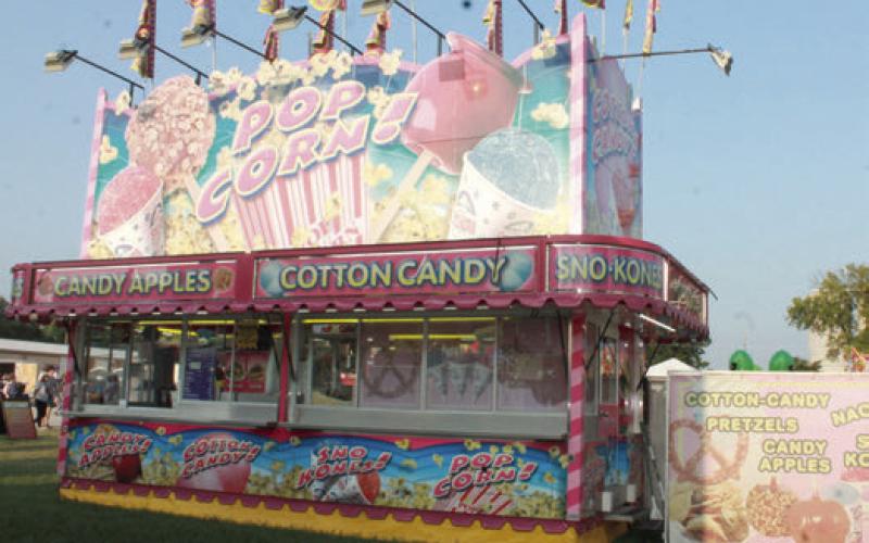 Candy, pretzels, sno cones and more are available on the midway at the Cherokee County Fair. Or stop by the Lions Shack, Corn dog stand or Girl Scout House for heartier fare. There are also various food trucks and vendors on site. Don’t forget the funnel cakes.