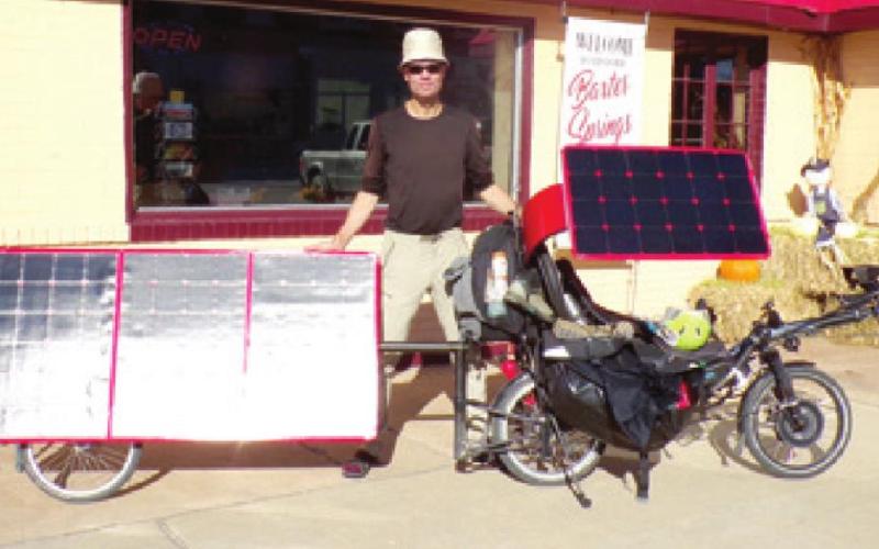 Solar bicycle makes stop in Baxter Springs