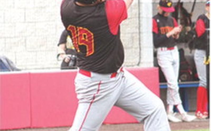 Titan Senior, Rece Ponce, had two singles in addition to his walk-off double for a total of four Runs-Batted-In, Tuesday, in the 10-0, shut out over Quapaw, Oklahoma in the Columbus home opener at Bomber Field in the Community Field Ballpark.