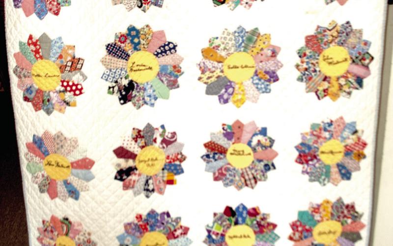 The museum recently acquired this quilt. It has the names of a number of Cherokee County families. If anyone has any information on the quilt. Contact Doris at the museum.