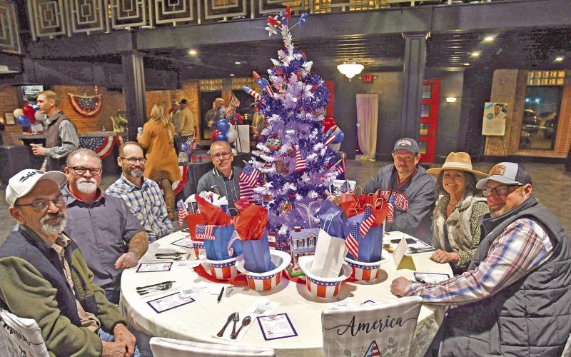 Representatives of Coffeyville Community College Columbus Campus were seated at the winning table in the decorating contest at the Annual Chamber Dinner. The theme was America’s 250 years. The table was decorated by the Columbus First United Methodist Church. CCC was also recognized during the evening for a business of the year award.