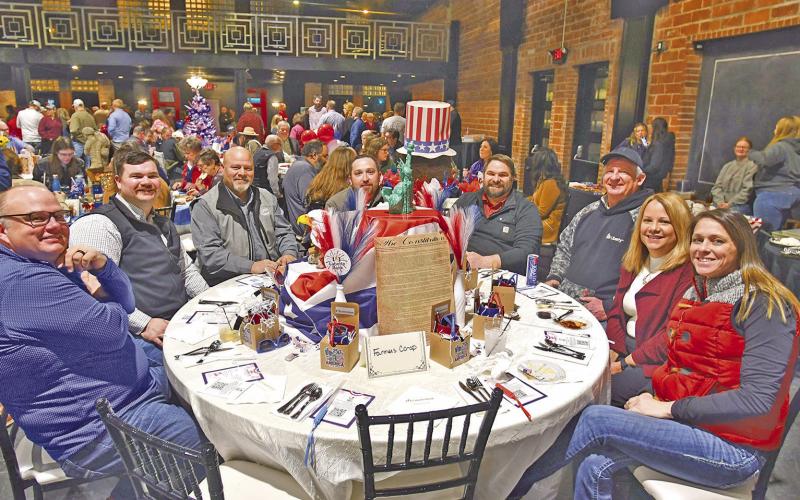 Representatives from Farmers Coop were among those attending the Annual Chamber Dinner. Their table was decorated with Americana in accordance with the theme.
