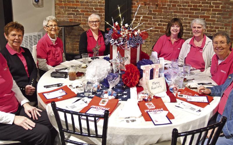 Mercy Auxiliary represented the local hospital at the Annual Chamber Dinner. The Auxiliary spends time volunteering at the hospital and also raises funds for special items at the hospital.