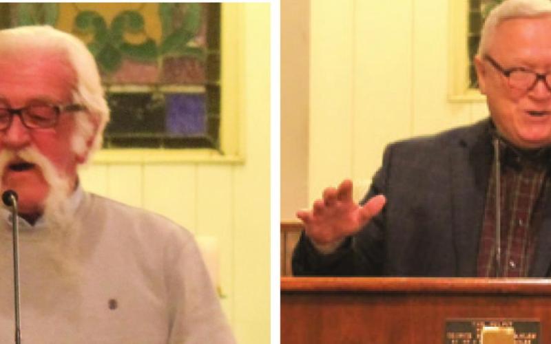 Eric Hurd and Alan McCamey were two of the speakers at the Columbus Area Churches’ Community Thanksgiving service held November 21.