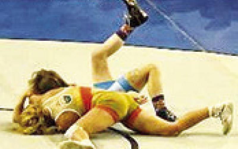 CUHS 2023 Graduate, Addison Saporito, gets a pin against her Ohio opponent at the 2023 USA Wrestling USMC Junior Nationals in Fargo, North Dakota, July 25. Courtesy Photo.