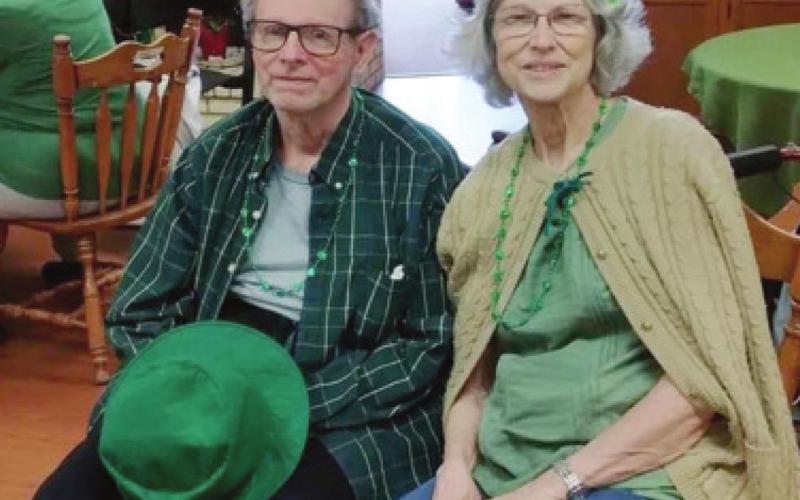 Residents of Autumn Place, Calvin and Marsha Bradney were named Mr. and Mrs. “St. Patrick’s Day.” The Bradneys were decked out in their favorite green attire for the occasion. Courtesy photo.