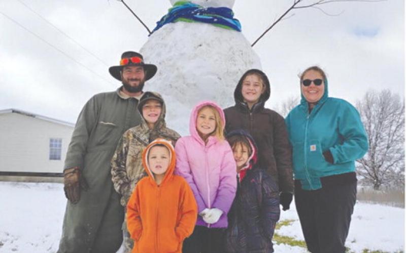 The King family built this giant snowman