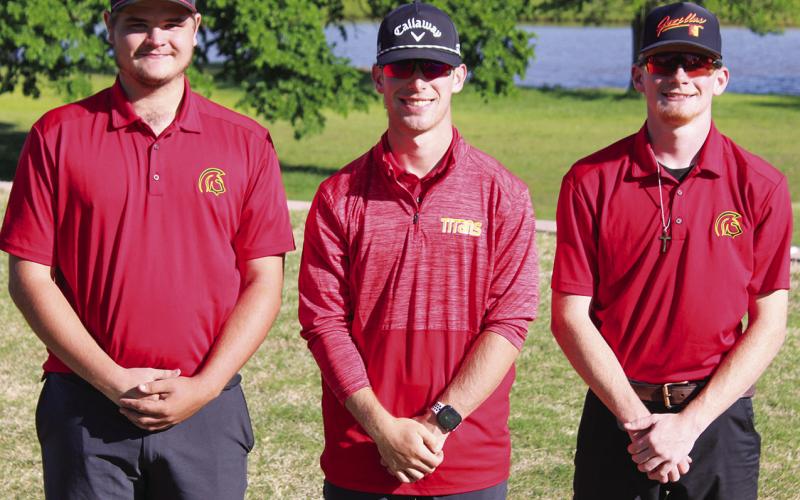 Titan Senior Golfers hosted the Columbus Invitational CNC Tournament, Thursday at the Brush Creek Golf Course. Titans participating the final tournament on their home course are Zane Gray, Lemmie Stone, and Hunter Ruddick. The final CNC League regulars season tournament is Wednesday, hosted by Galena.