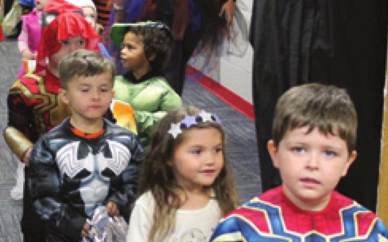 Lincoln students enjoy costume parade walk