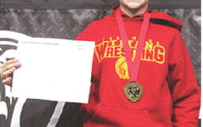 Titan Wrestling Club’s Lucas Natalini, placed first at the Ozark Youth Wrestling Tournament, Saturday in Ozark, Mo. and placed first in the Frontenac Youth Brawl, Sunday. Lucas wrestles at 10U, 85 pounds.
