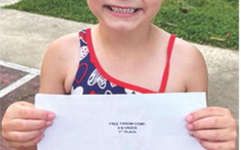 Brylynn Midgett was the winner of the seven and under division of the Columbus Recreation Free Throw contest at the Freedom Fest celebration, June 27, at the City Park. Courtesy photo.