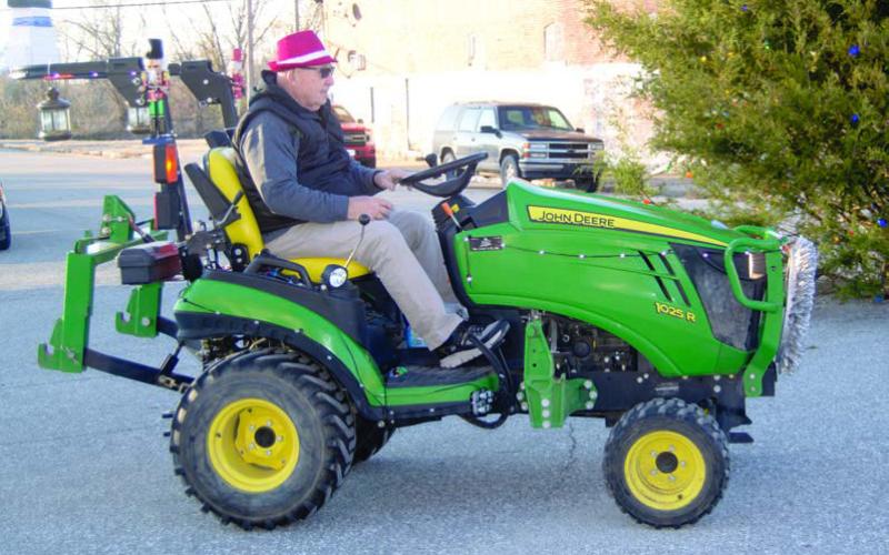 A decorated tractor was one of the entries i n the first Cherokee County Christmas parade of the season Sunday, December 1 in Scammon.