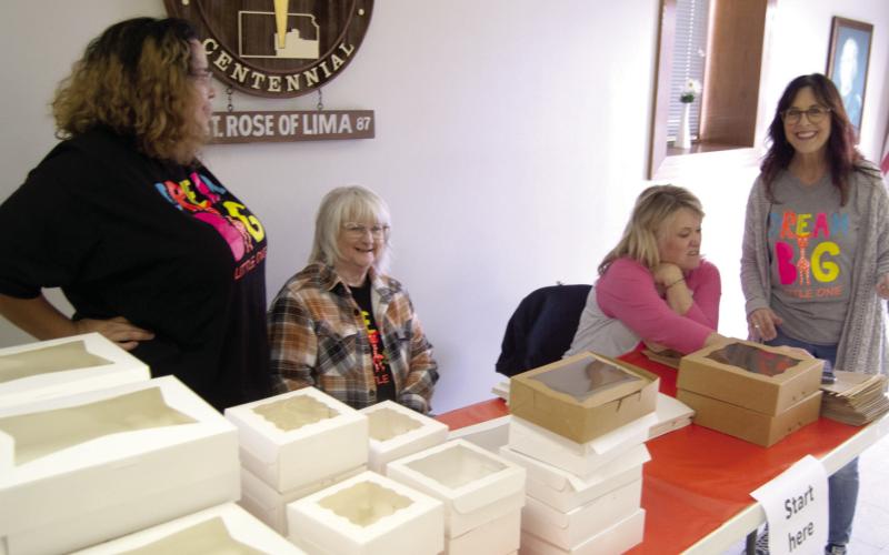 The annual Dream Big Little Ones fund raiser on Sunday was a busy place. The starting place was busy as the volunteers unfolded the boxes and assisted the cookie buyers