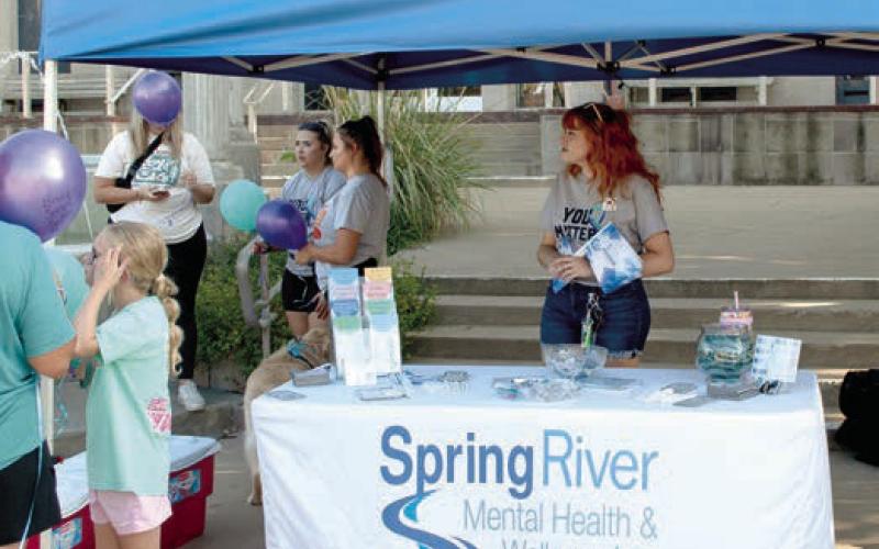 At the recent suicide prevention awareness walk, Spring River Mental Health and Wellness handed out information on various resources available to the community.