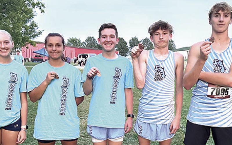 The Southeast Cross Country Team had seven runners medal in the Girard Invitational Meet, Thursday at the Greenbush Course. Medalists are: Journee Rimmer, junior; Kendyl Renn, senior; Jackie Robinson, junior; Hudson Locke, junior; Chris Archey, sophomore; Zayne Gabern, senior; and Tucker Sutton, sophomore. Complete results can be found on page 7 of today’s edition of the News-Report. Courtesy photo.