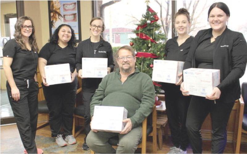 December 6, Dr. Robert Herron and staff sent Christmas Care Boxes to five area soldiers. Four are serving overseas and one is stationed at Fort Polk, La. Twenty years ago Dr. Herron and staff began remembering the troops during the Holidays. Staff members include: Andrea Jaquess, Brandy Archer, Kaelee Davenport, Rob Herron, Carlissa McCumber and Brandi McReynolds.