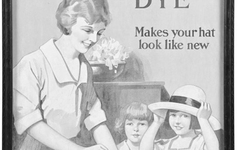 How about dyeing straw hats for a wholesome and instructive mother-and-daughter activity? According to vintage advertisements like this, it used to be. Photo Credit: Morphy Auctions (c) 2026 by Cowles Syndicate Inc.