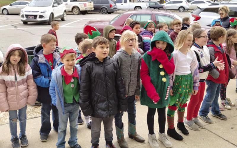 Melodies of Christmas filled the air in downtown Columbus Monday