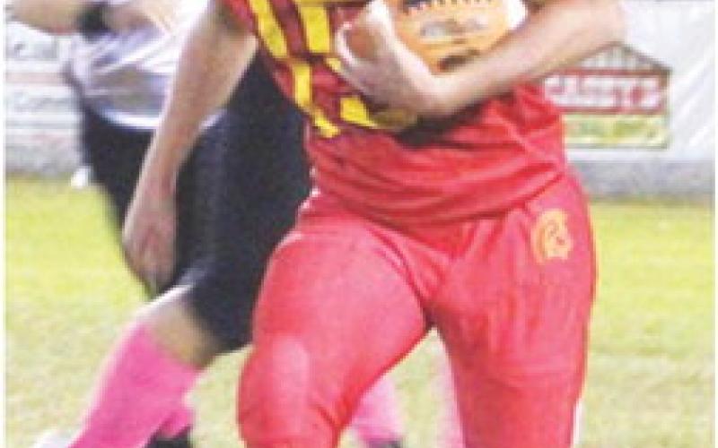 Jace Gaither, CJHS Seventh Grade Quarterback, ran for a touchdown in the 26-6, win over Frontenac, at Titan Stadium, October 17. The win clinched the CCCJL Champion title for the junior Titans who finished the season with a 6-1 record.