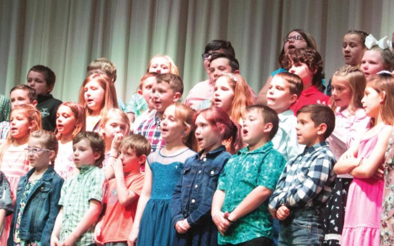 Students from Highland Elementary school