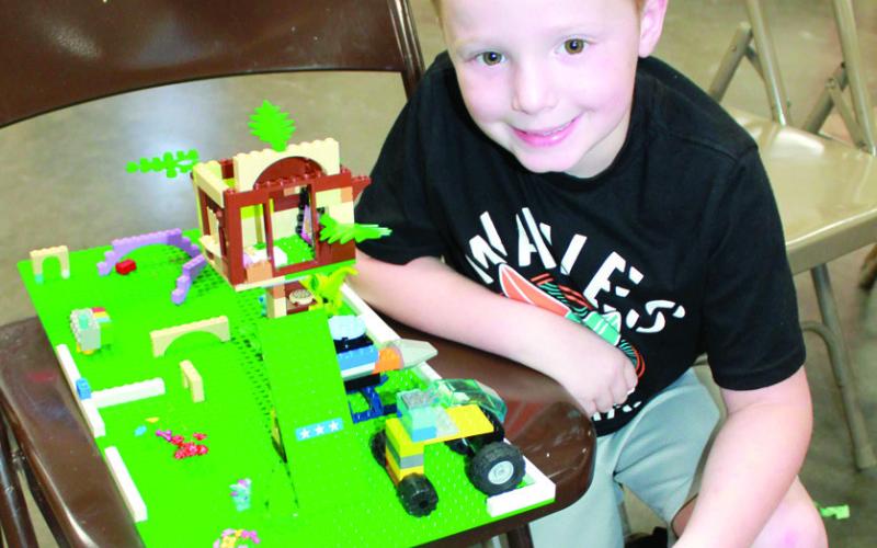 Glittering Stones 4-H Club member Kylen Killebrew entered the Lego Art division. He received a purple ribbon for his masterpiece.