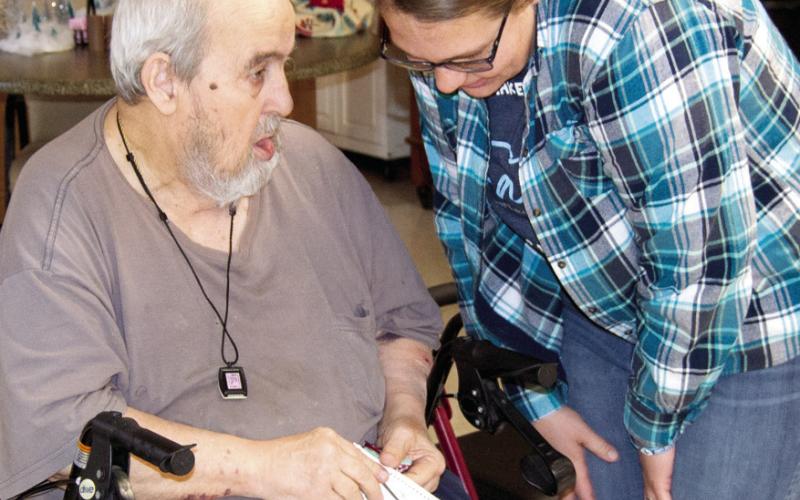 Each of the residents at Medicalodges who attend are recognized by the entertainers.