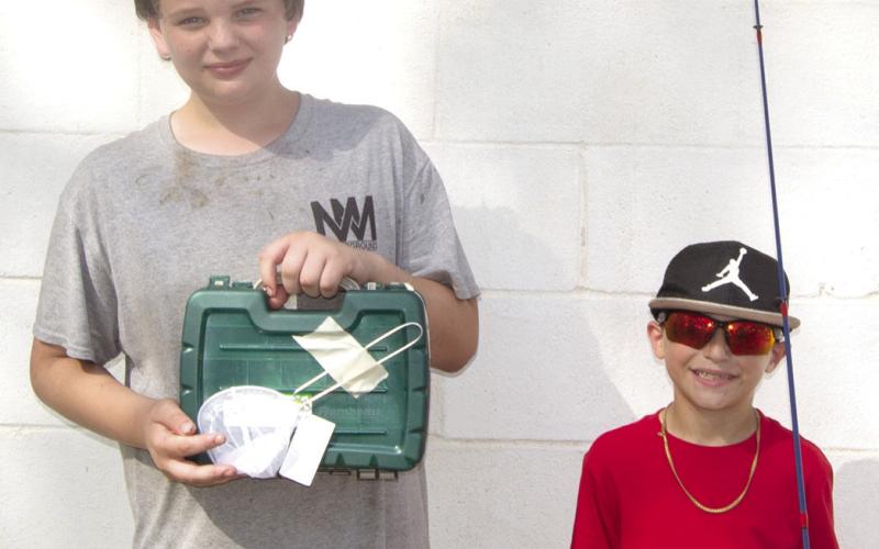 Cherokee County Sportsmen’s Fish and Game Association held their annual fishing tournament recently. In the ages 10-12 year old division, Connor Dowell placed first with a weight of 4.07 pounds. Caleb Lackamp placed second with a weight of .76 pounds.