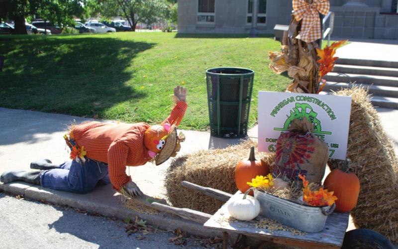 Creative scarecrows decorate Columbus square during festival