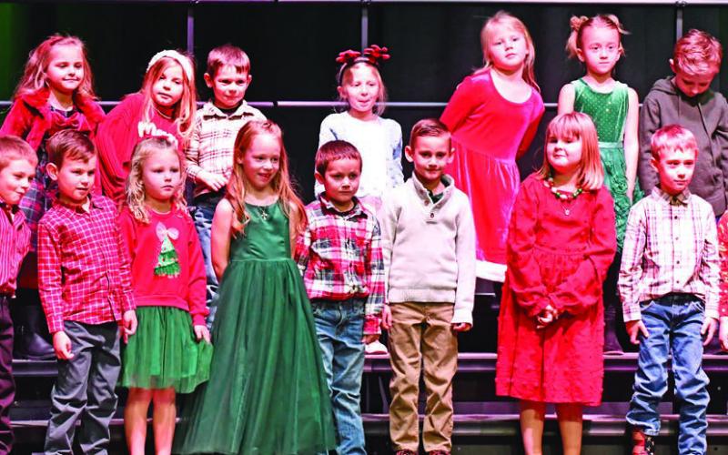 A jolly Christmas was in store for the audience as Kindergarten students took the stage at the annual Park Elementary Christmas Program.
