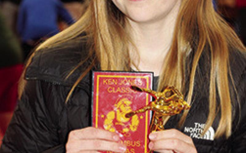 Raelee Engroff was named as an outstanding wrestler at the Fifth Annual Ken Jones Classic Wrestling Tournament, February 11, at the Columbus Unified High School Gym. Raelee won the 12U, 90/100-pound girls division at the tournament.
