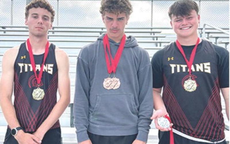Junior, Levi Simpson, sophomore, Cole Howard, and freshman, Jace Gaither each earned at least one gold medal in the meets they participated in this week.