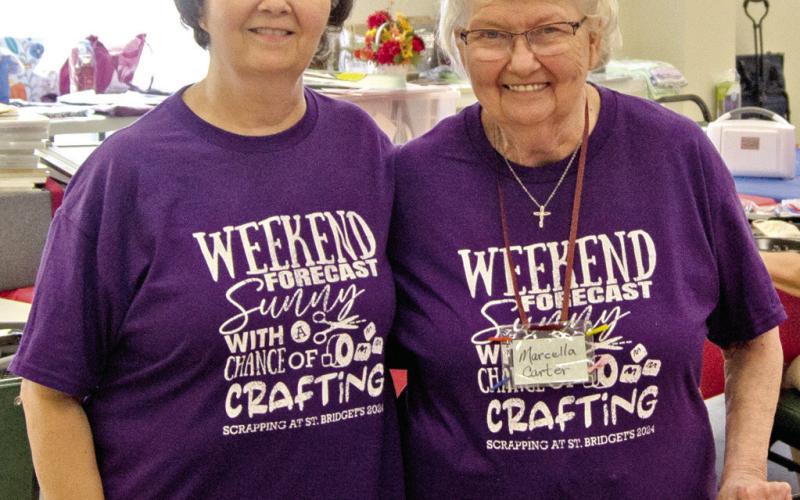 There is more to scrapbooking and crafting at the event it is attended by several mother and daughter teams who enjoy the time together such as Julia Duley and Marcella Carter have been doing for several years.