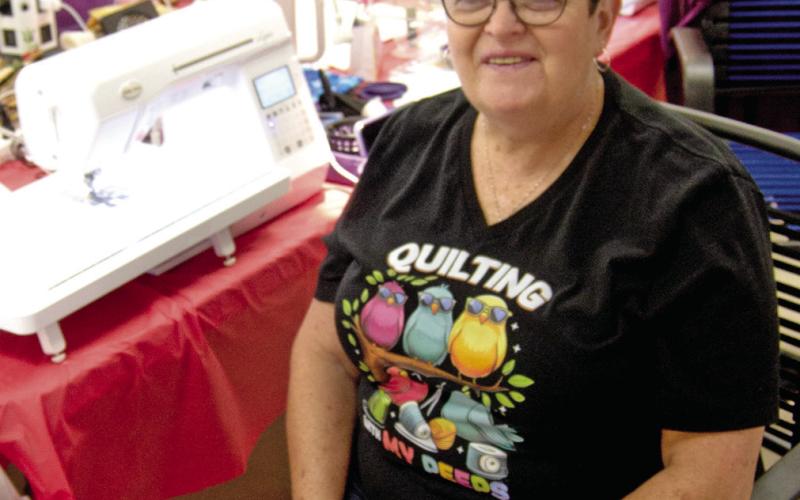 A regular attendee at the scrapbooking weekend Kay Walker of Parsons. She attended the early days of the event and was back again this year.