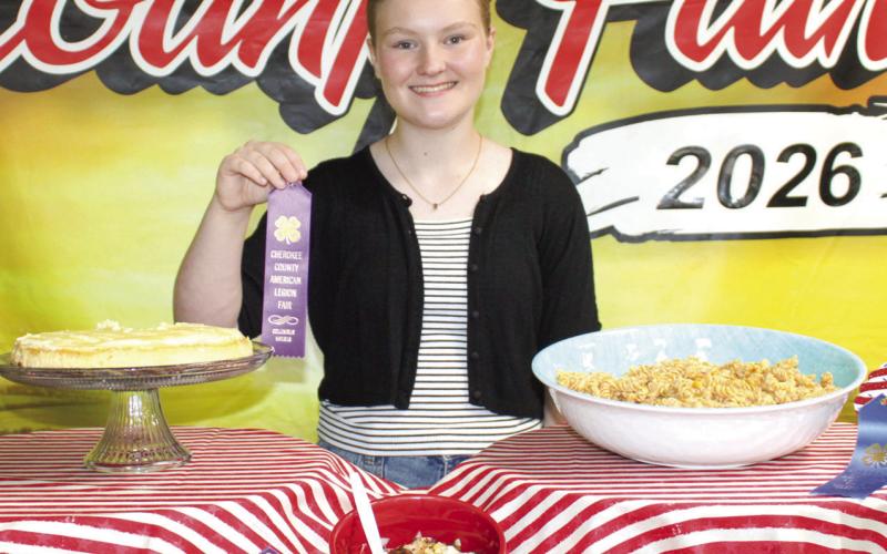 Purple ribbons were awarded to Ryleigh Holmes at the food show Monday, July 6. One of her dishes was a large serving of pasta.
